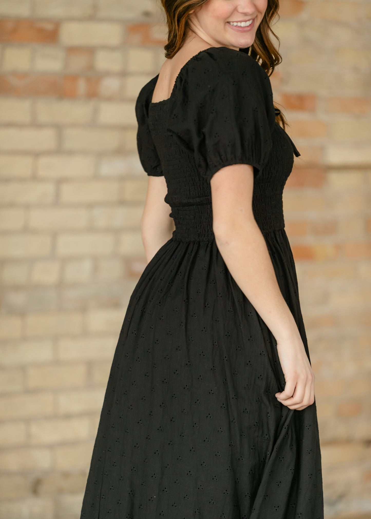 Rayna Black Eyelet Maxi Dress