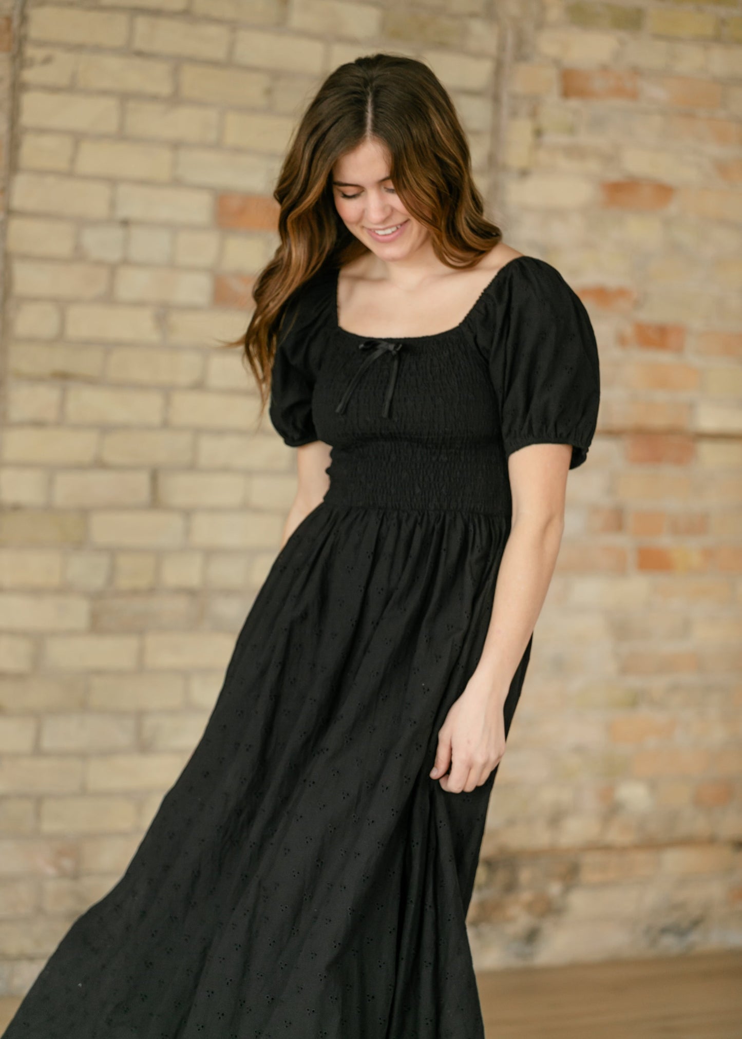 Rayna Black Eyelet Maxi Dress