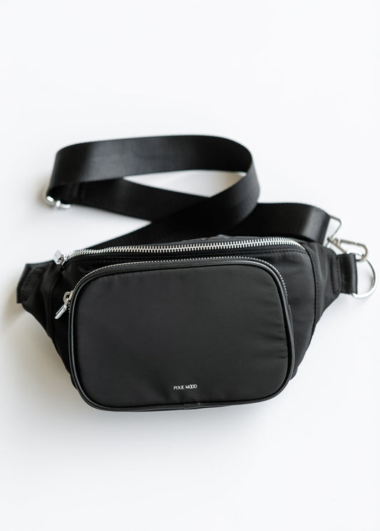 Recycled Nylon Black Belt Bag