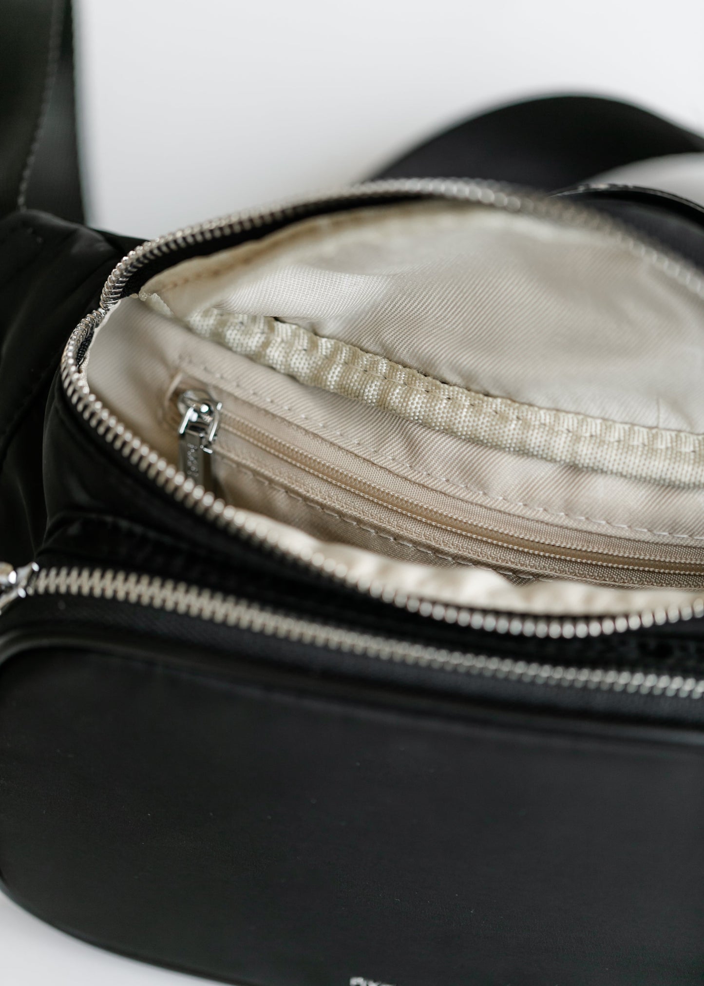 Recycled Nylon Black Belt Bag