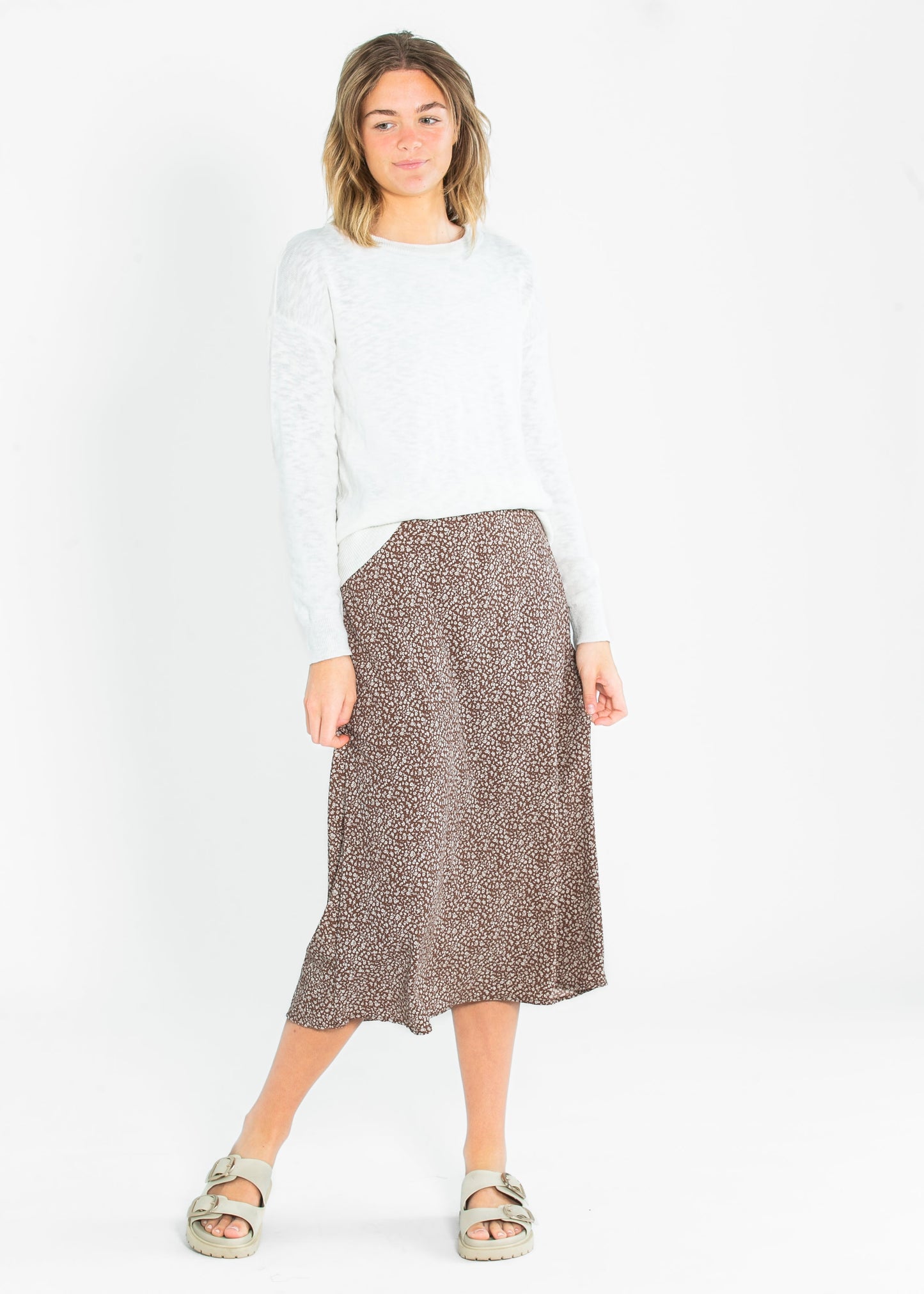 Relaxed Fit Cotton Slub Sweater - FINAL SALE