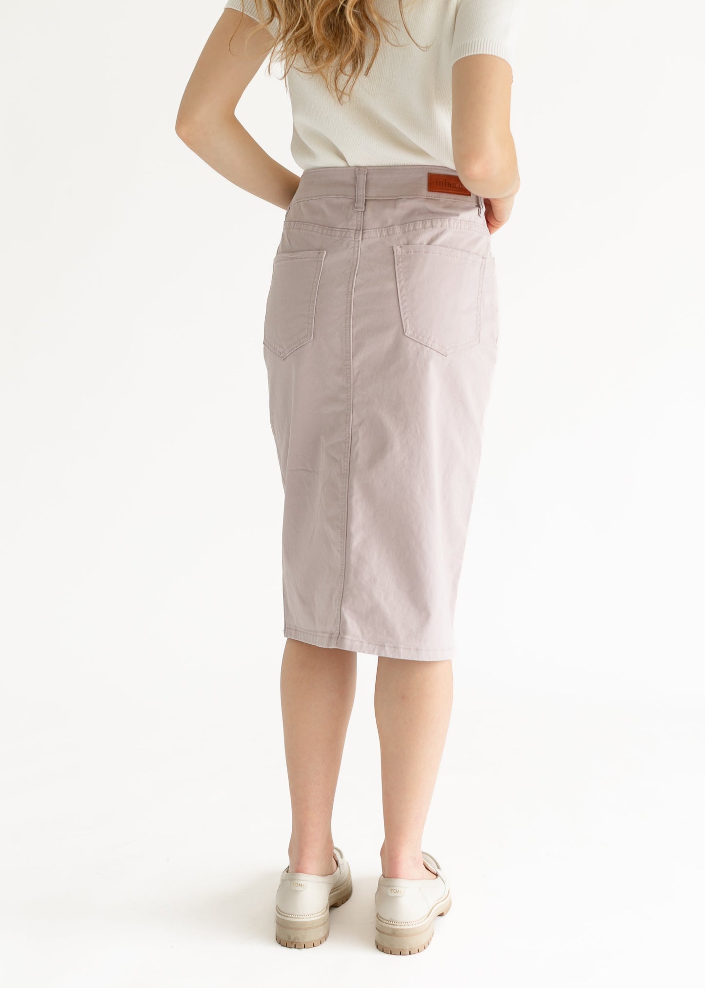 Remi Lilac Denim Midi Skirt - FINAL SALE