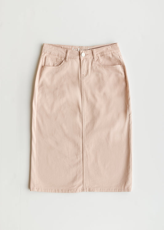 Remi Rose Denim Midi Skirt - FINAL SALE