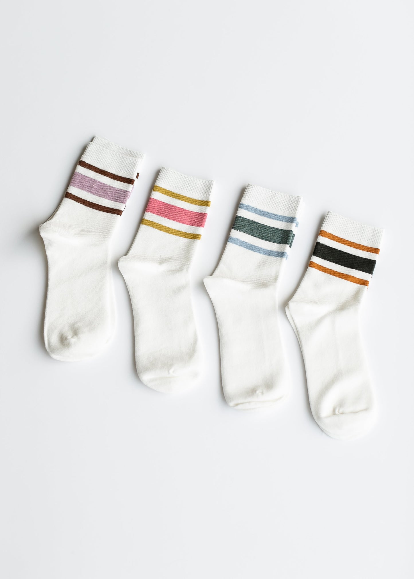 Retro Stripe Style Crew Socks - FINAL SALE