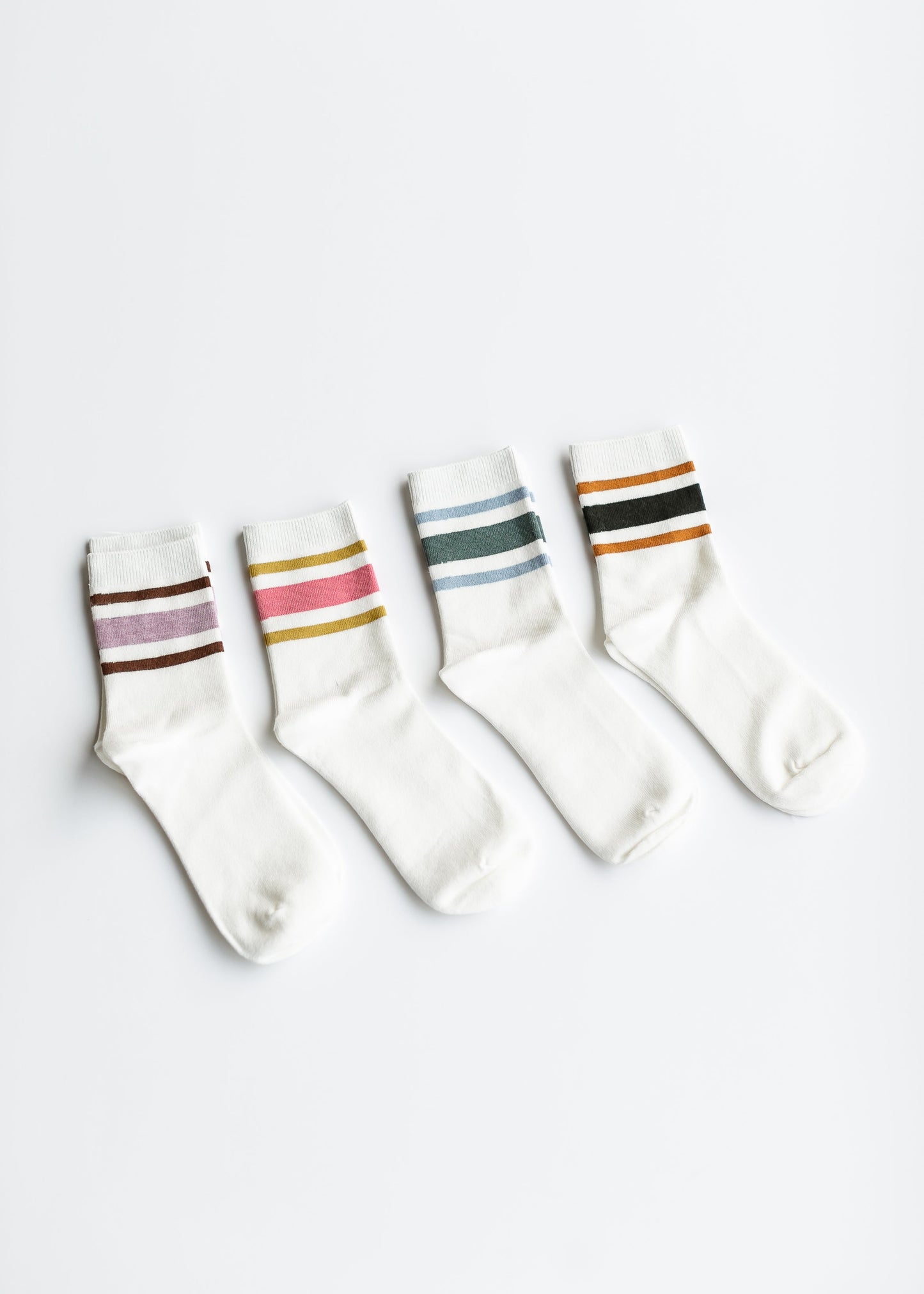Retro Stripe Style Crew Socks - FINAL SALE