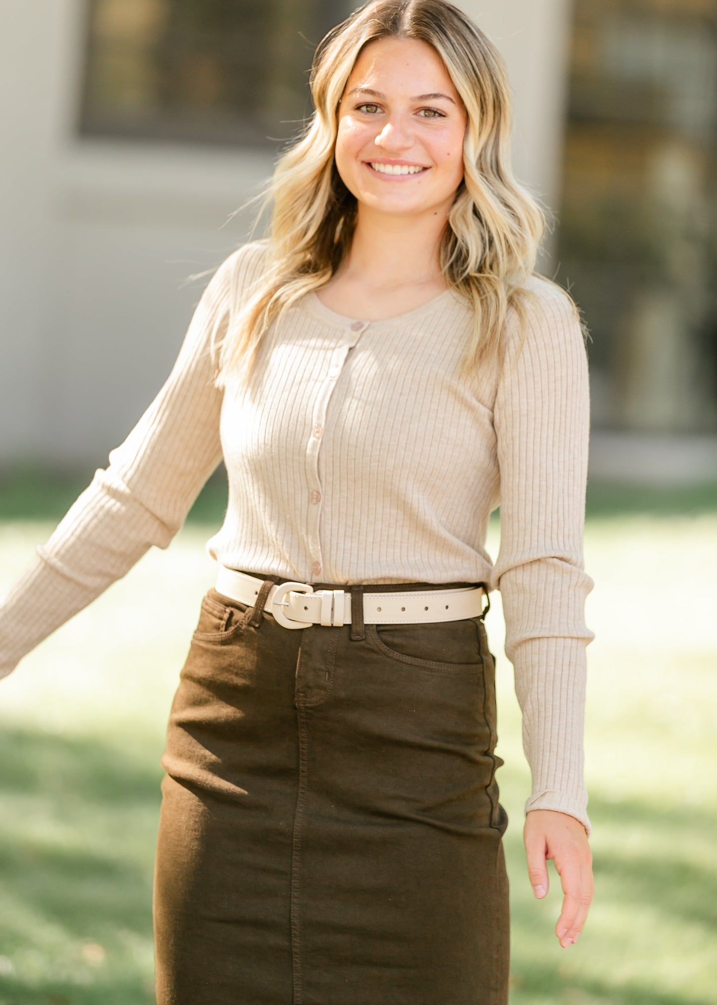 Ribbed Button Down Cardigan - FINAL SALE