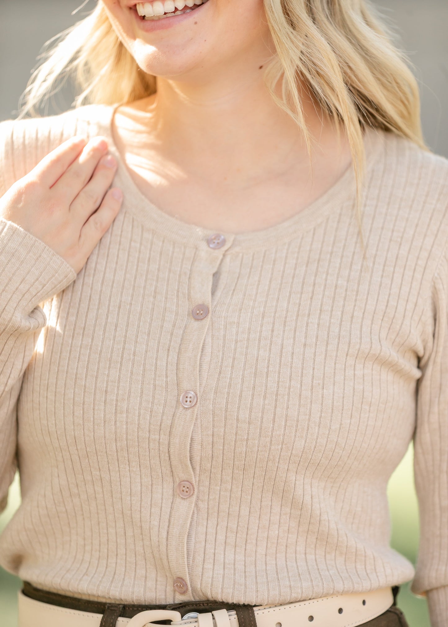 Ribbed Button Down Cardigan - FINAL SALE