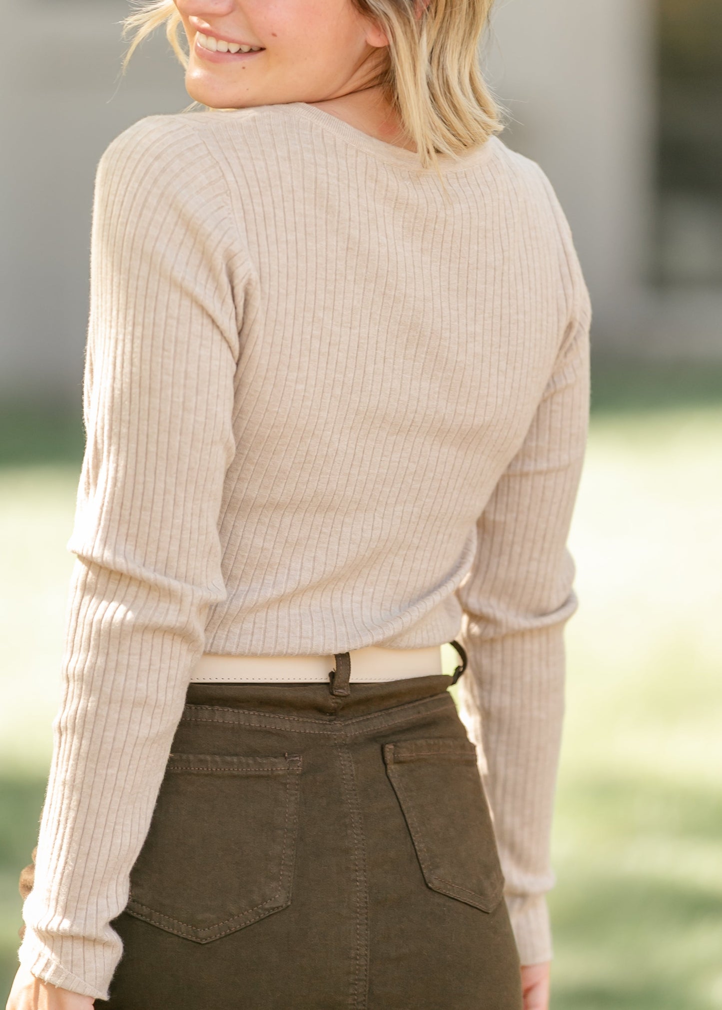 Ribbed Button Down Cardigan - FINAL SALE