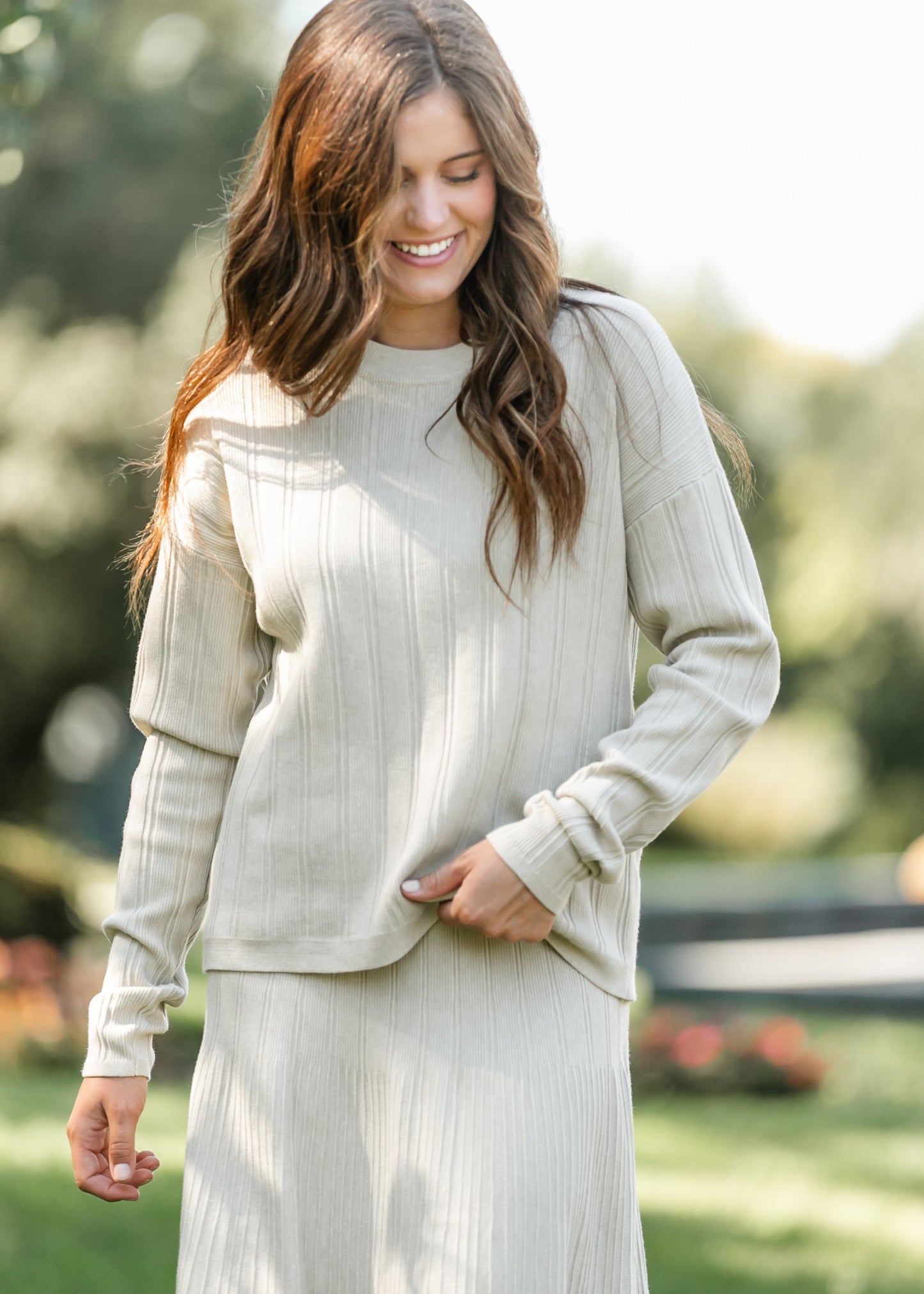 Ribbed Long Sleeve Sweater