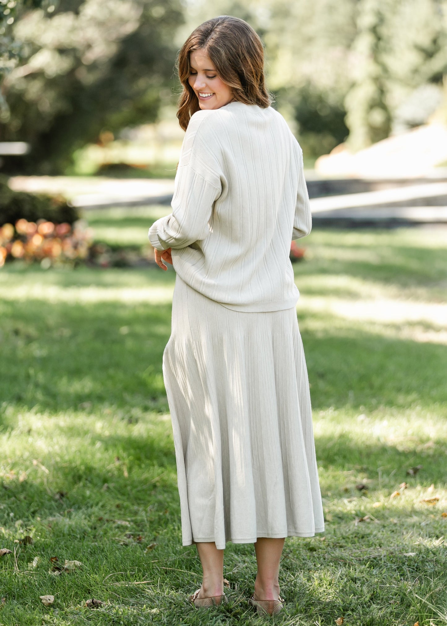 Ribbed Sweater A-line Skirt - FINAL SALE