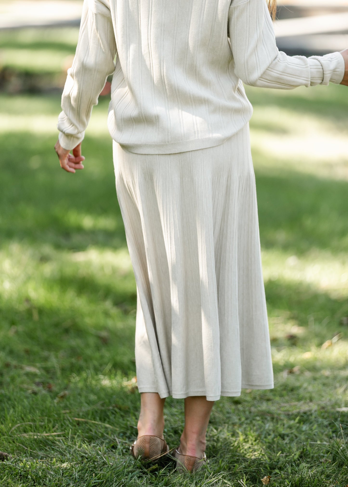 Ribbed Sweater A-line Skirt - FINAL SALE
