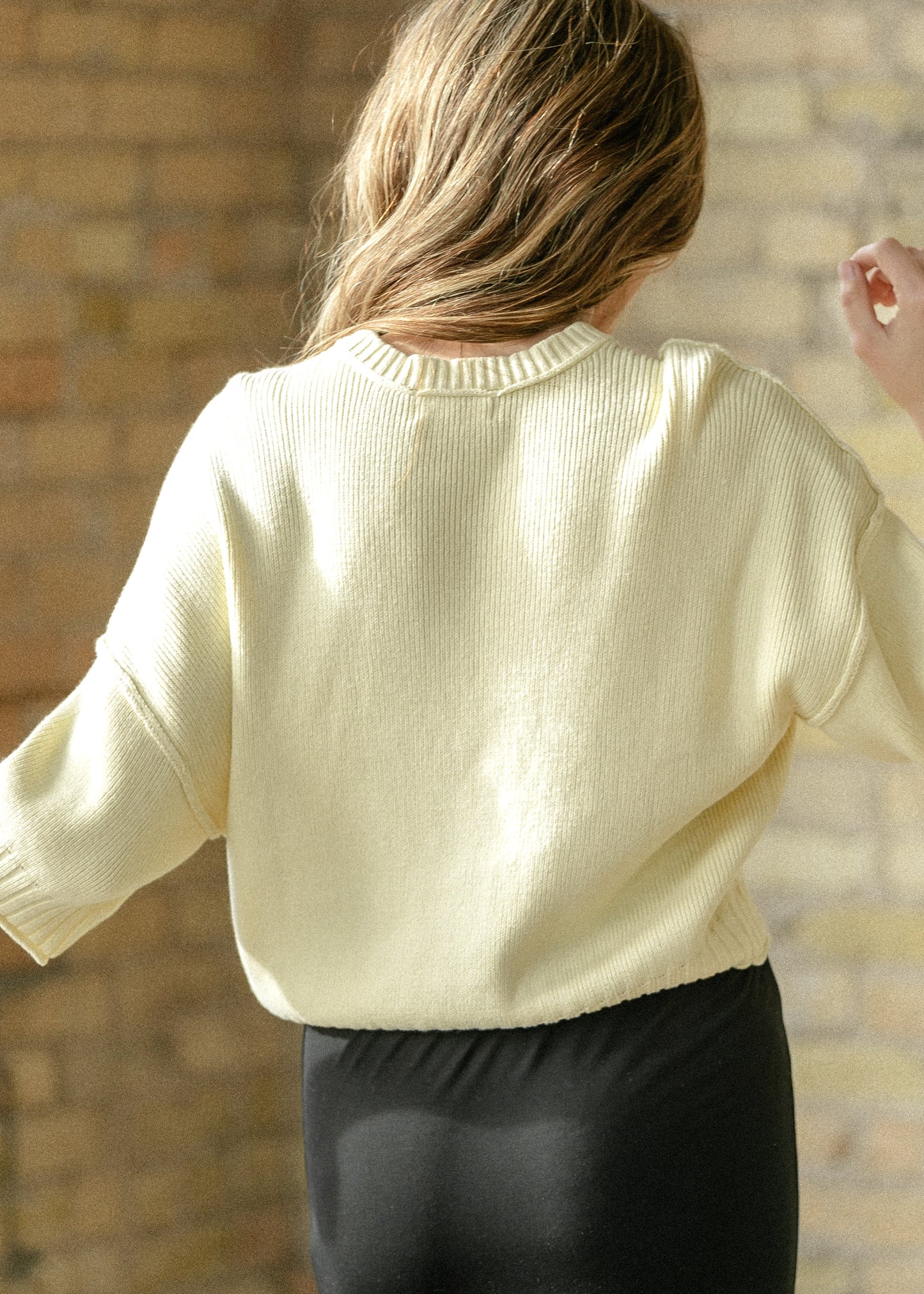 Rolled Hem Drop Shoulder Knit Top - FINAL SALE