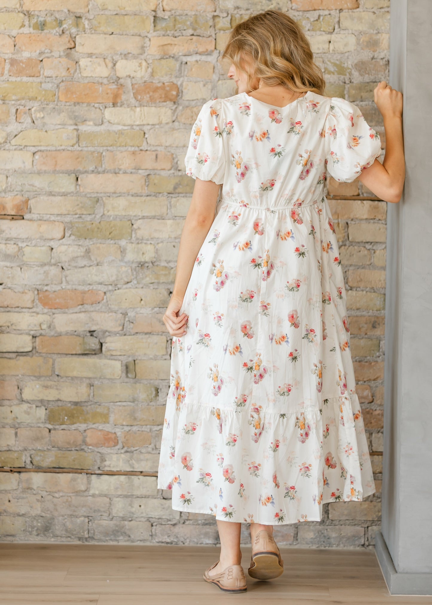 Romantic Floral Puff Sleeve Maxi Dress - FINAL SALE