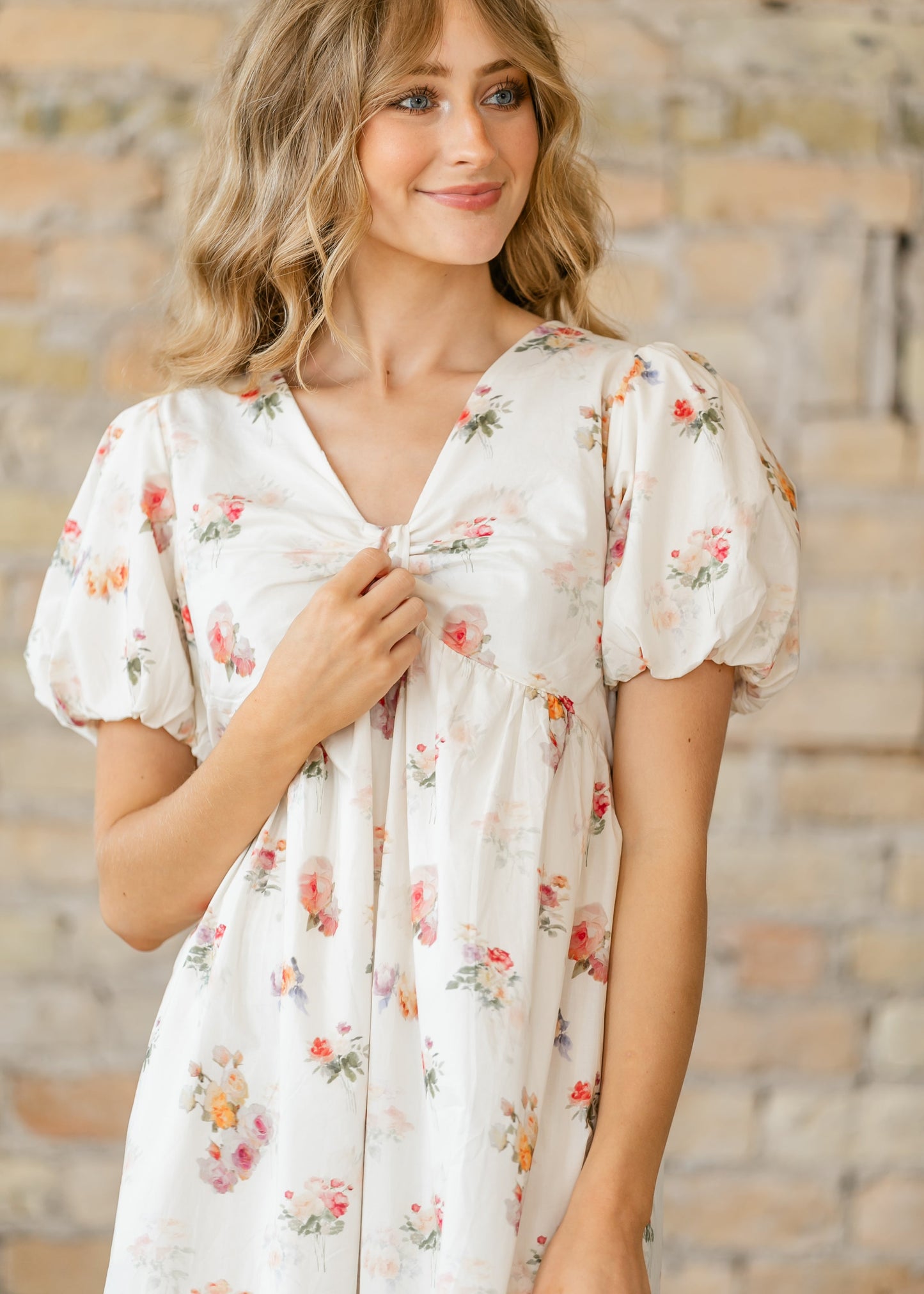 Romantic Floral Puff Sleeve Maxi Dress - FINAL SALE