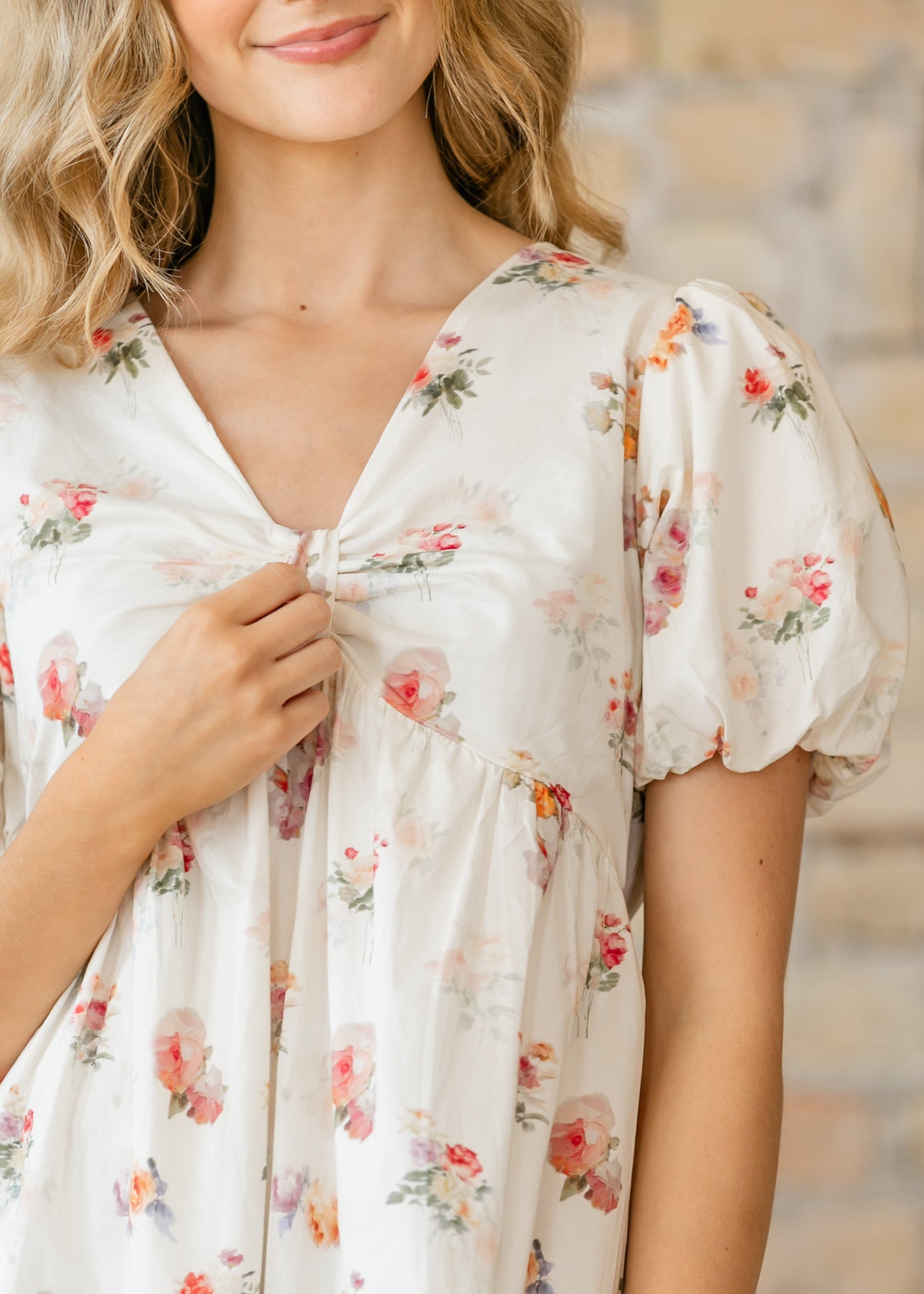 Romantic Floral Puff Sleeve Maxi Dress - FINAL SALE