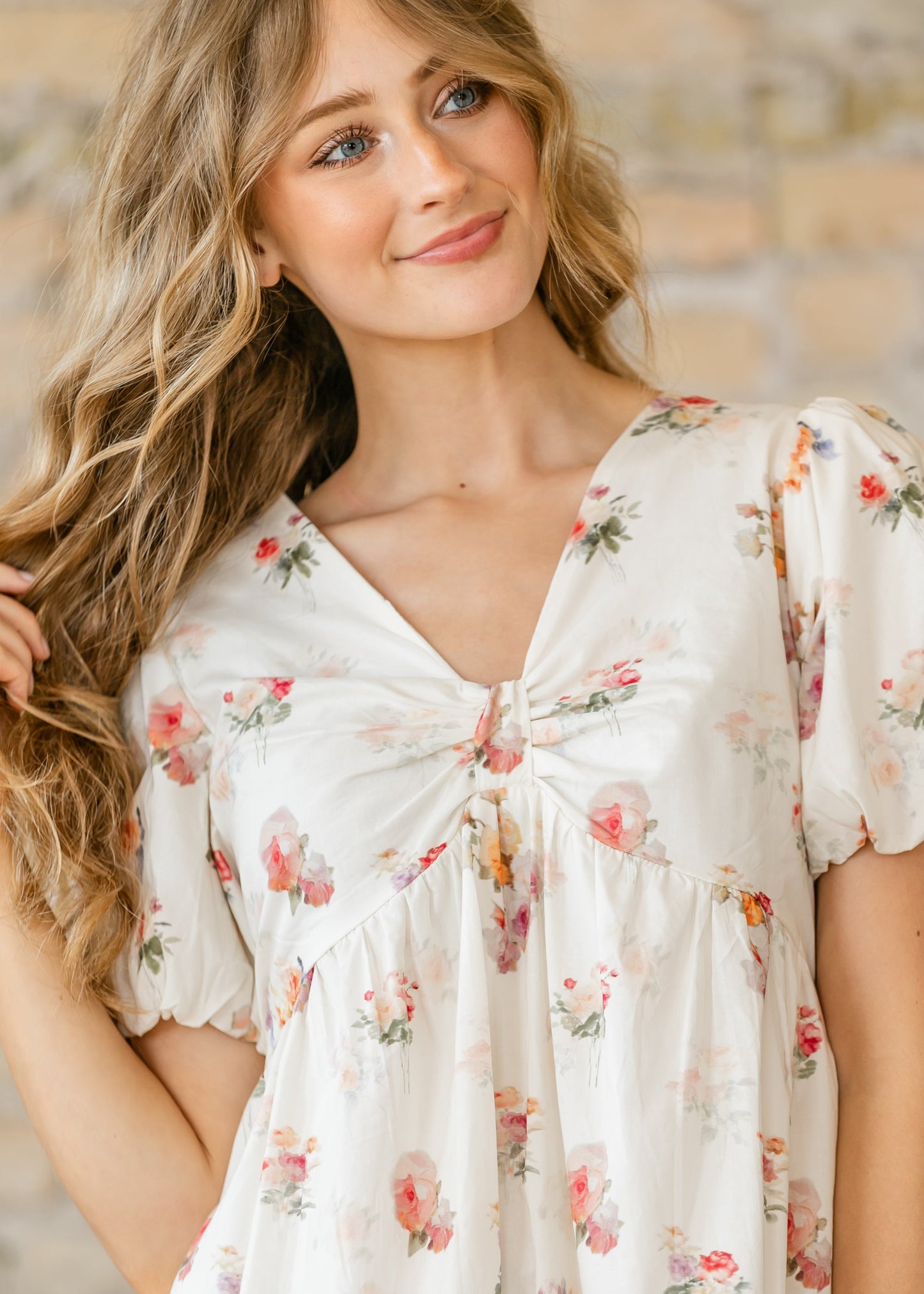 Romantic Floral Puff Sleeve Maxi Dress - FINAL SALE