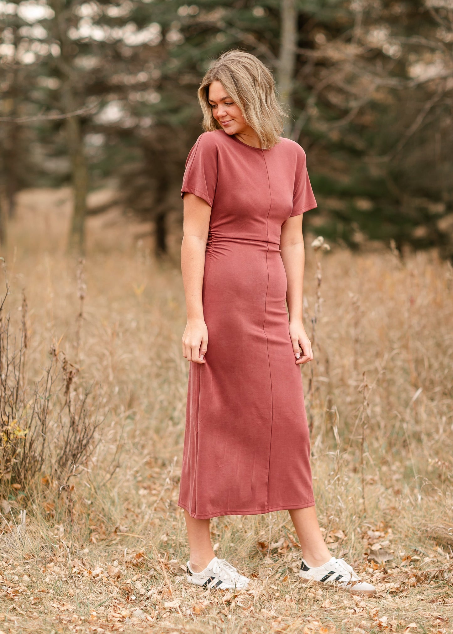 Rosabella Side Shirred Long Dress - FINAL SALE