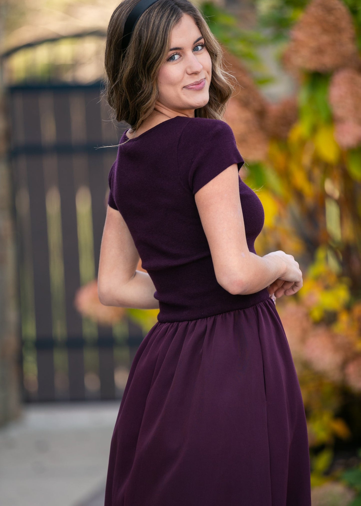 Round Neck Knit Mix Maxi Dress