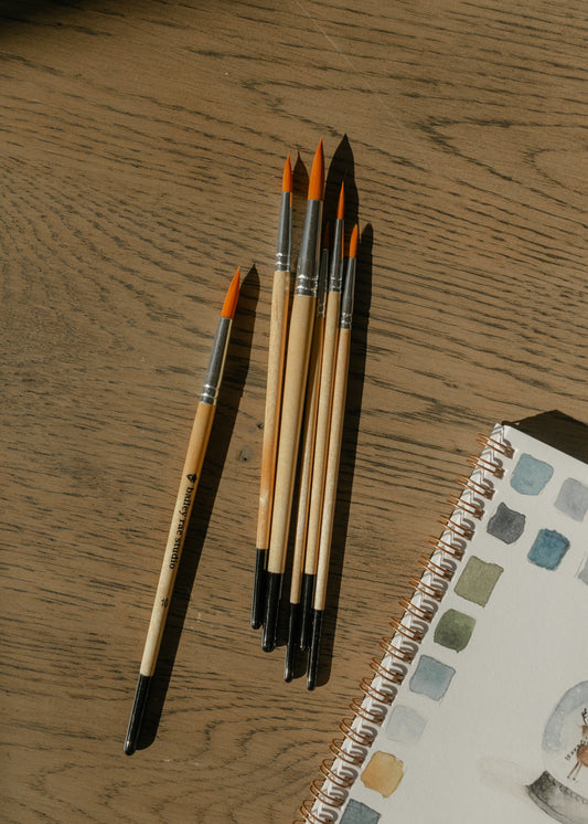 Round Tip Watercolor Brush Set