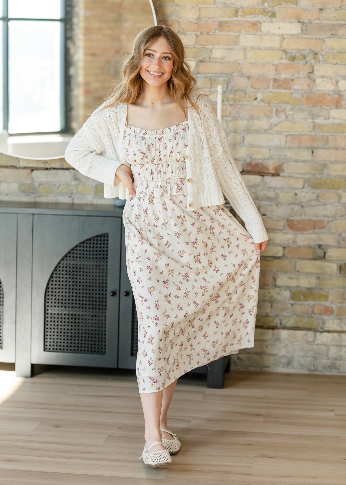 Sadie & Sage® Bouquet Sweetheart Midi Dress