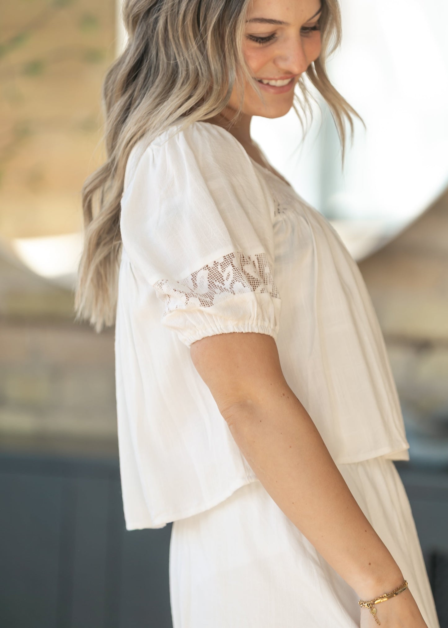 Sadie & Sage® Misty Lace Top & Midi Skirt Set