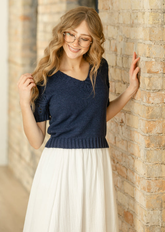 SAGE THE LABEL® Janice Short Sleeve Sweater