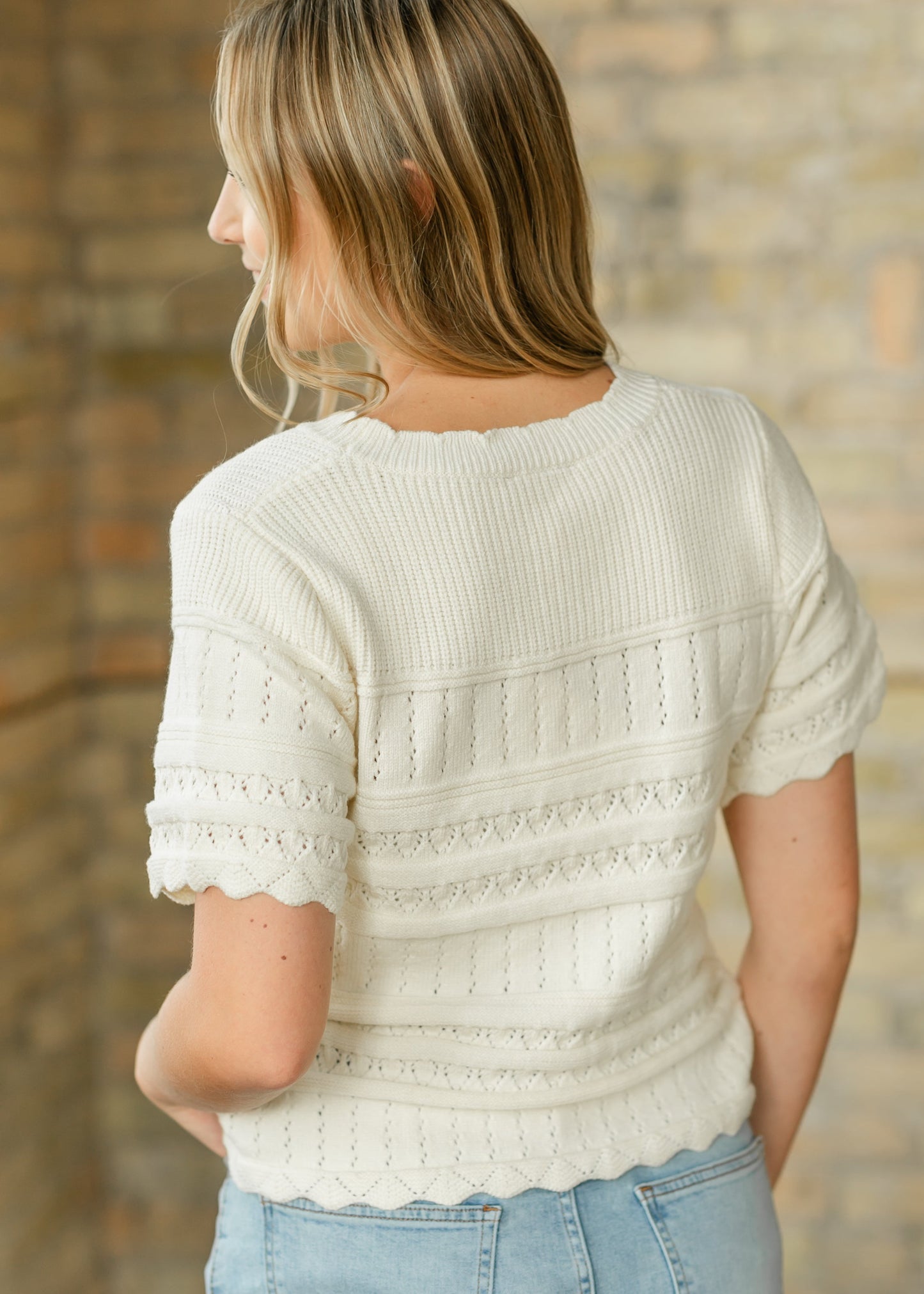 Scallop Edged Knit Top - FINAL SALE