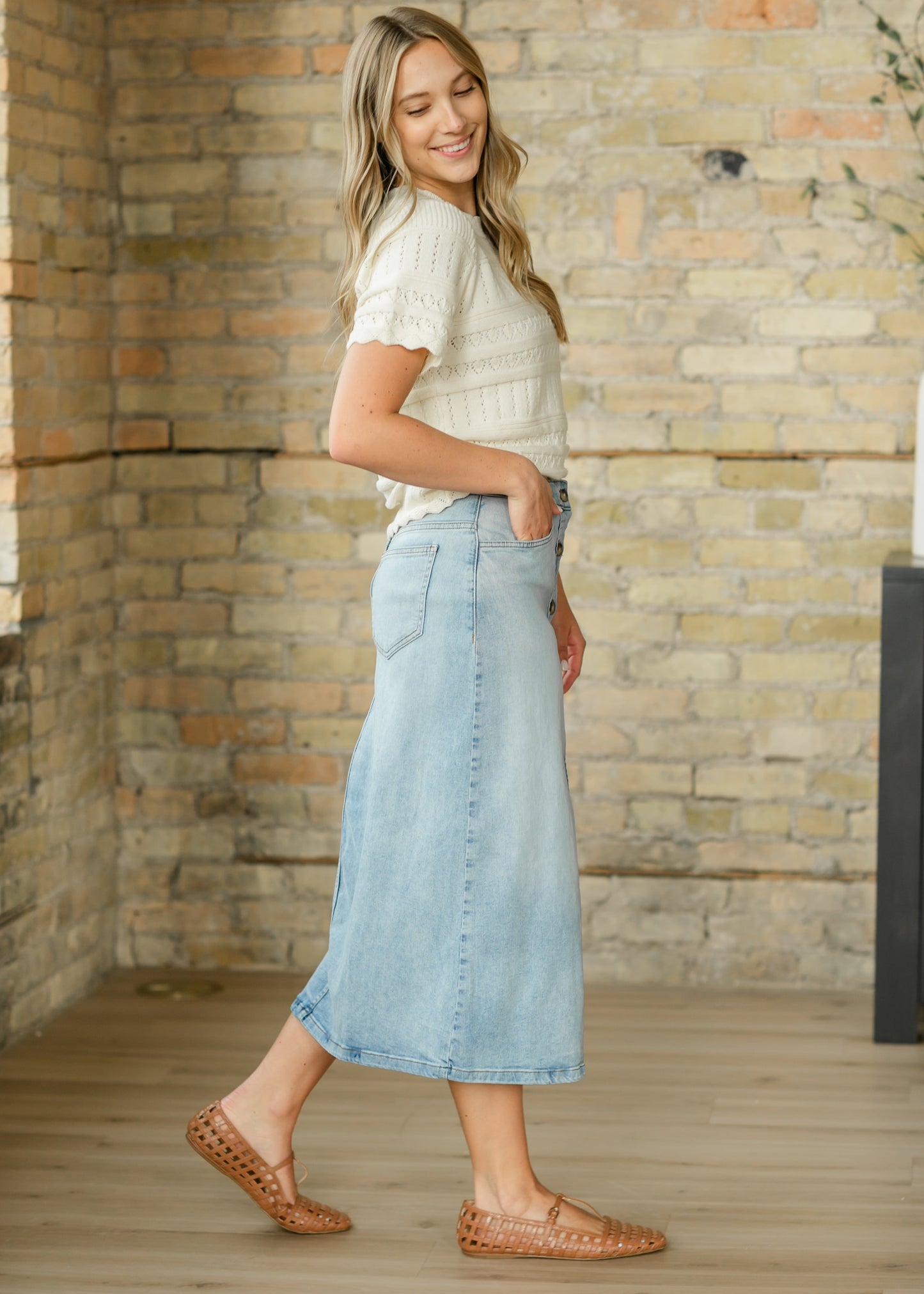 Scallop Edged Knit Top - FINAL SALE