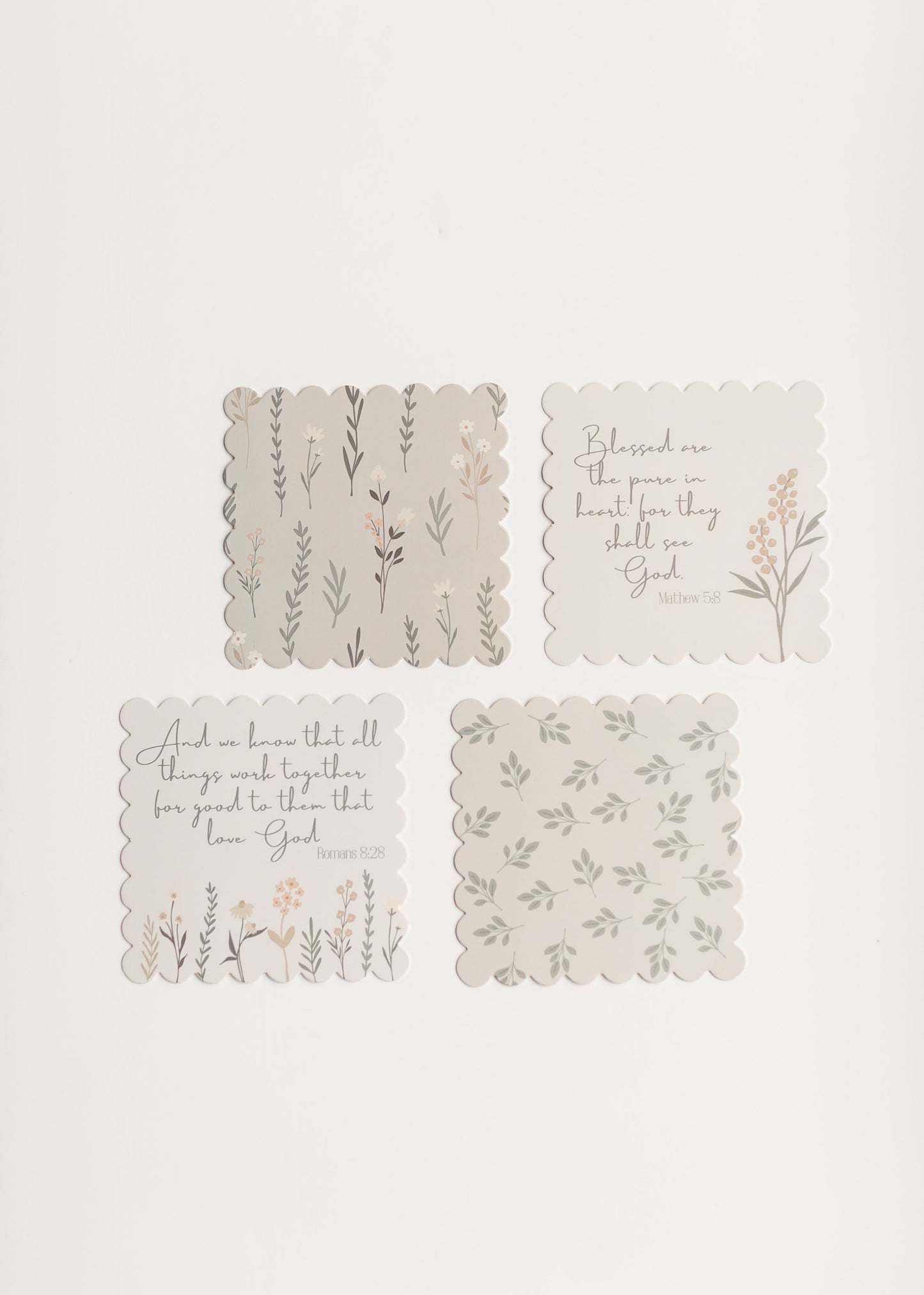 KJV Bible Verse Scalloped Edge Notecards