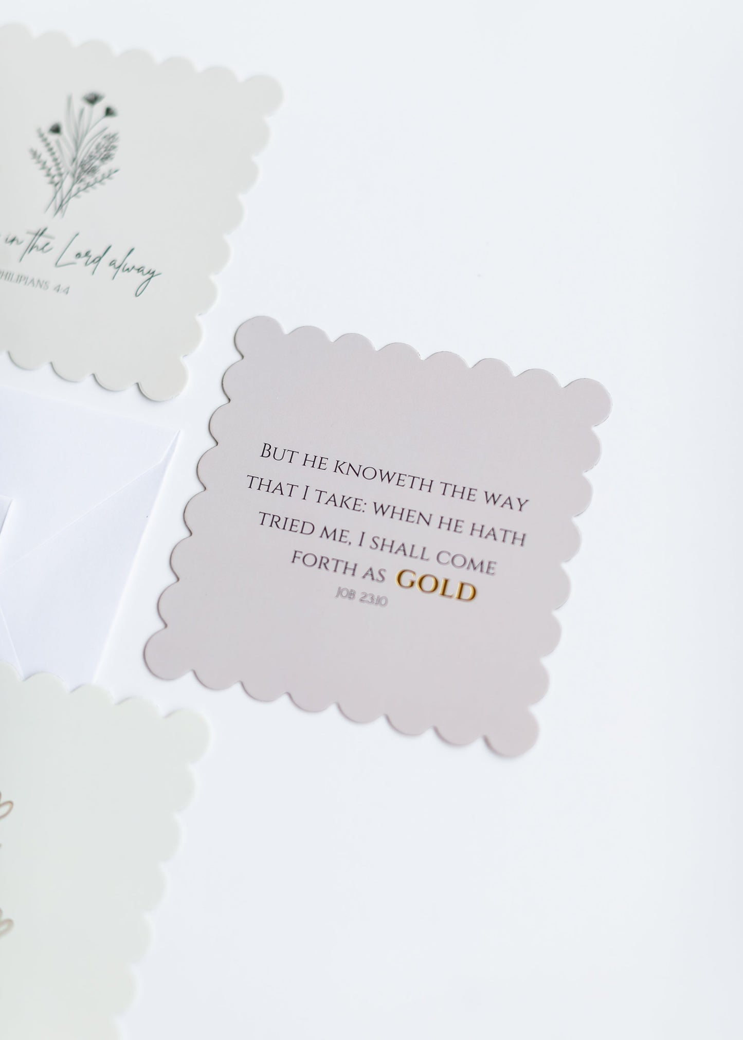KJV Bible Verse Scalloped Edge Notecards