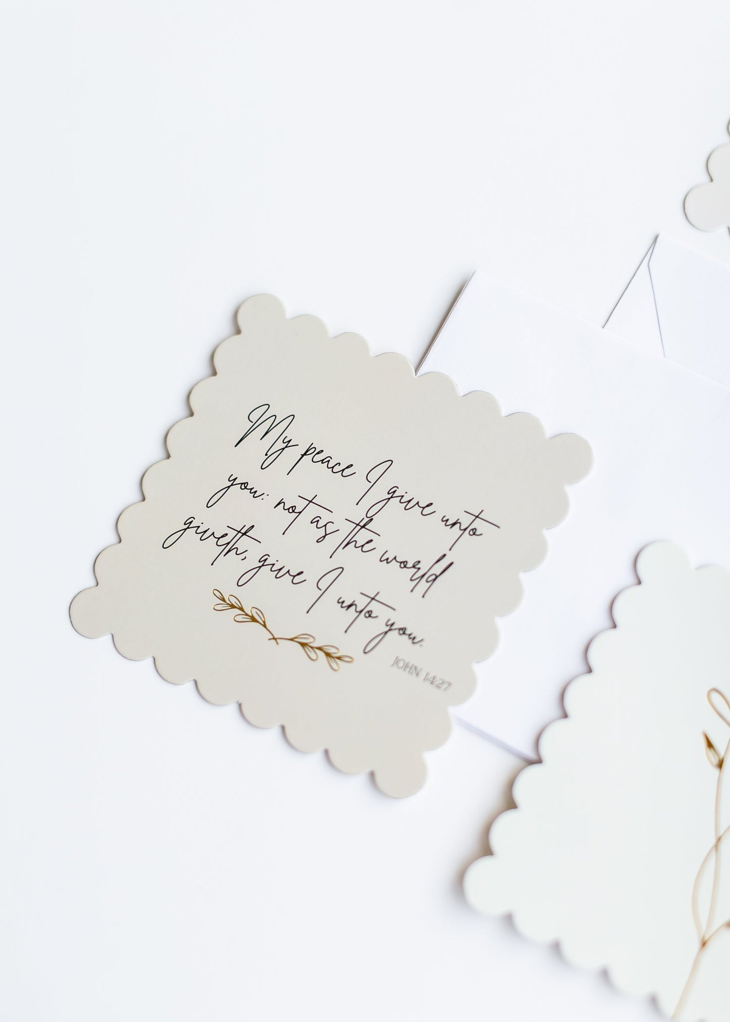 KJV Bible Verse Scalloped Edge Notecards