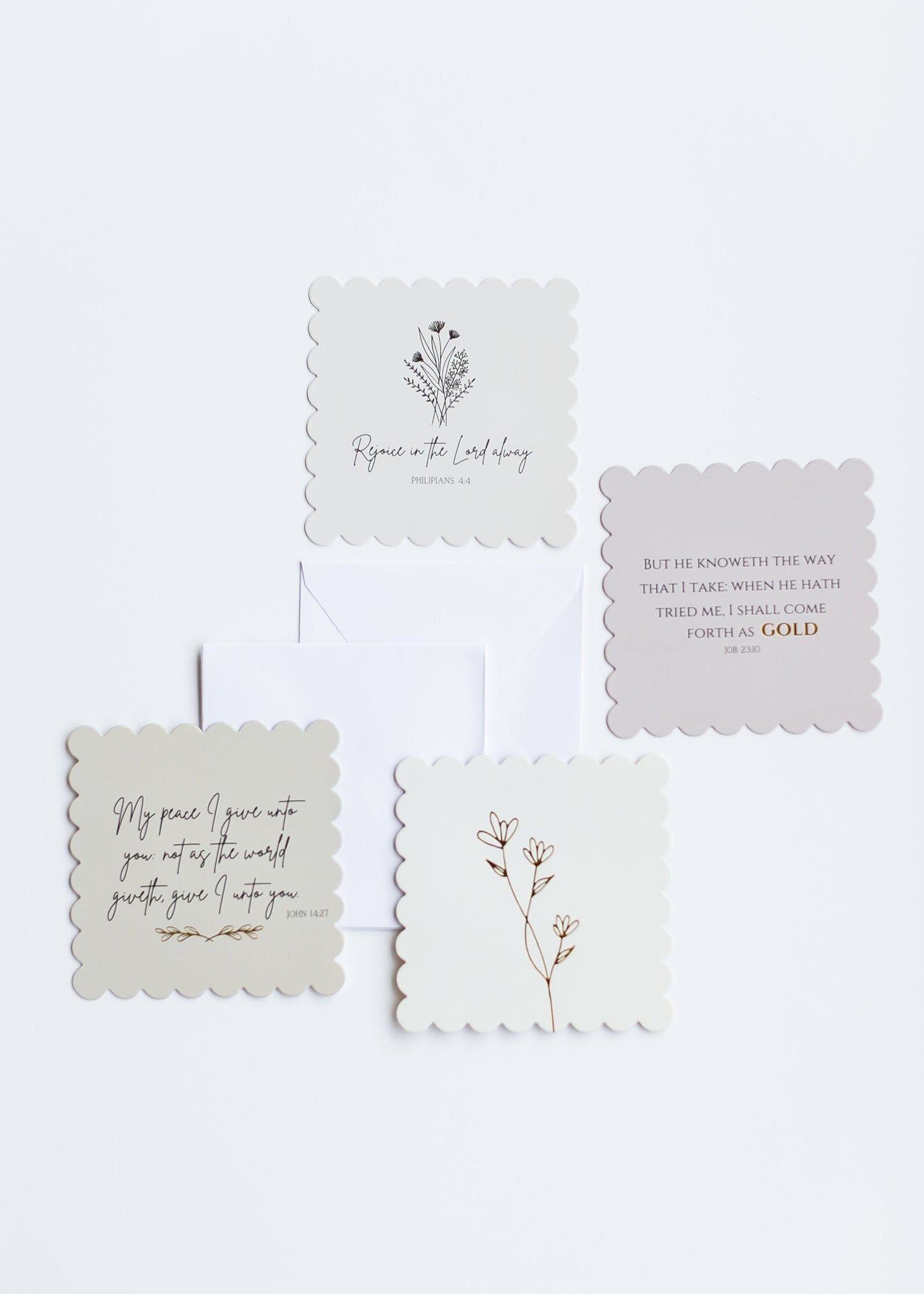 KJV Bible Verse Scalloped Edge Notecards