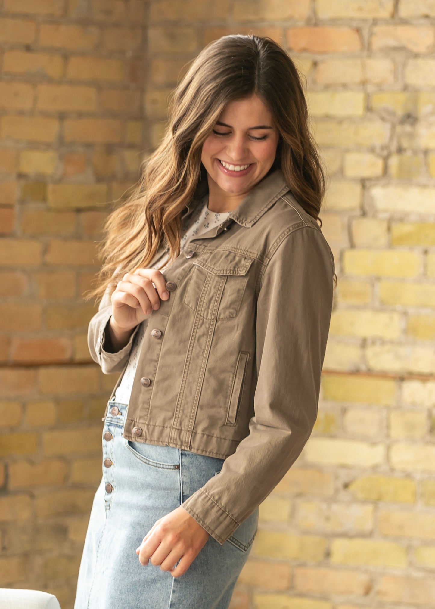 Shea Espresso Lightweight Denim Jacket