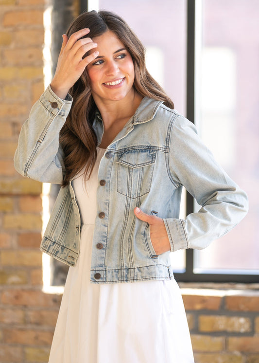 Shea Light Wash Lightweight Denim Jacket