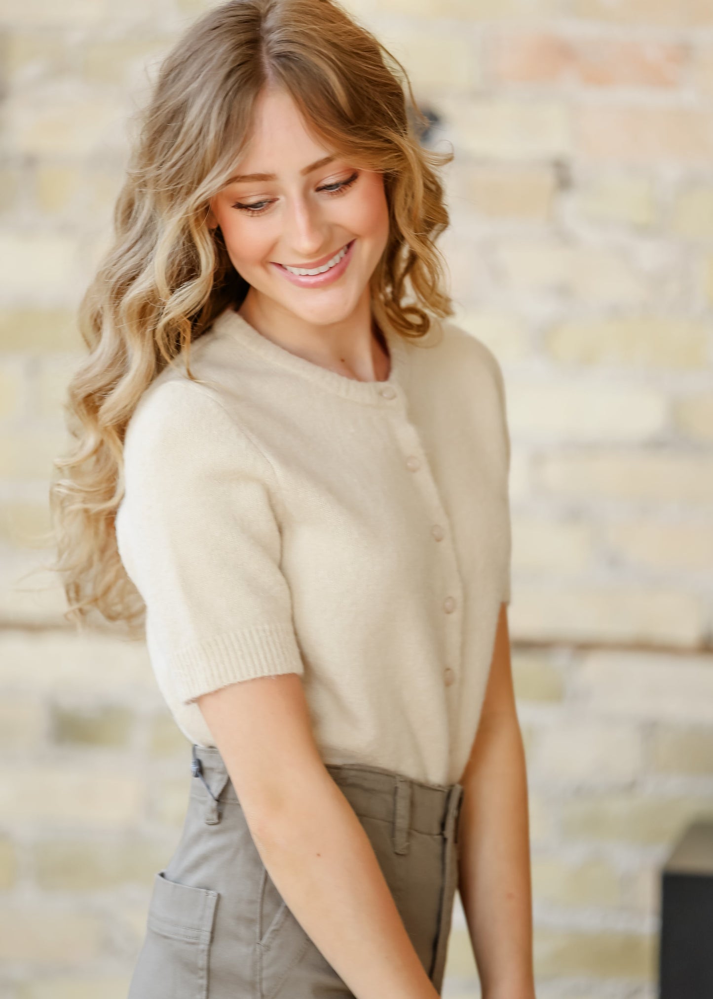 Short Sleeve Button Cardigan - FINAL SALE
