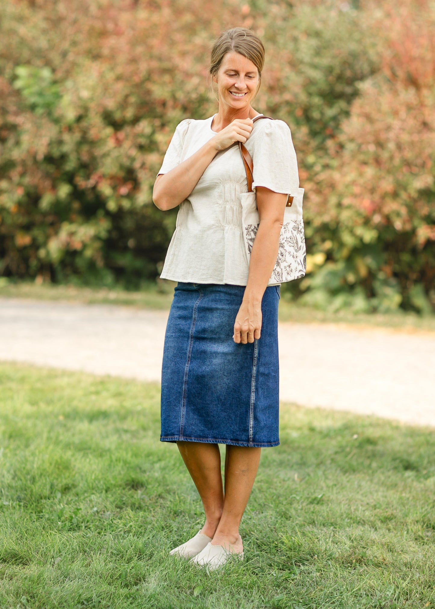 Short Sleeve Smocked Side Peplum Top - FINAL SALE