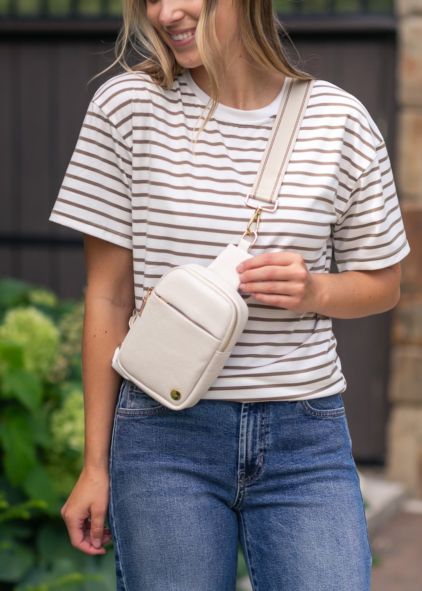 Short Sleeve Stripe Crewneck Tee - FINAL SALE