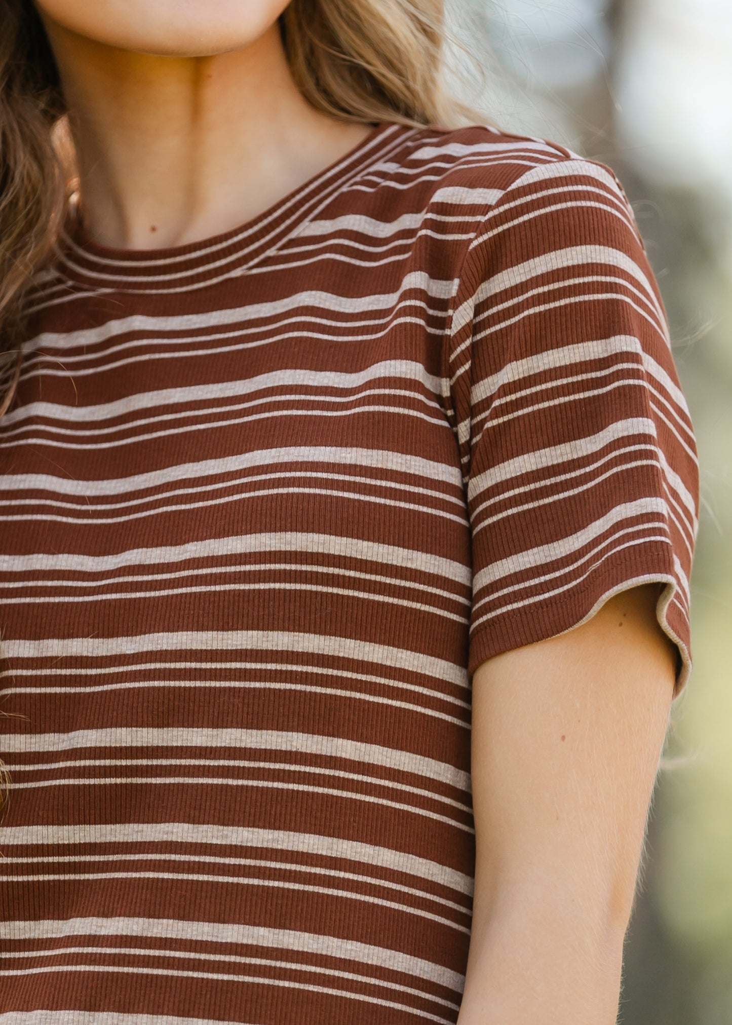 Short Sleeve Striped Knit Dress - FINAL SALE