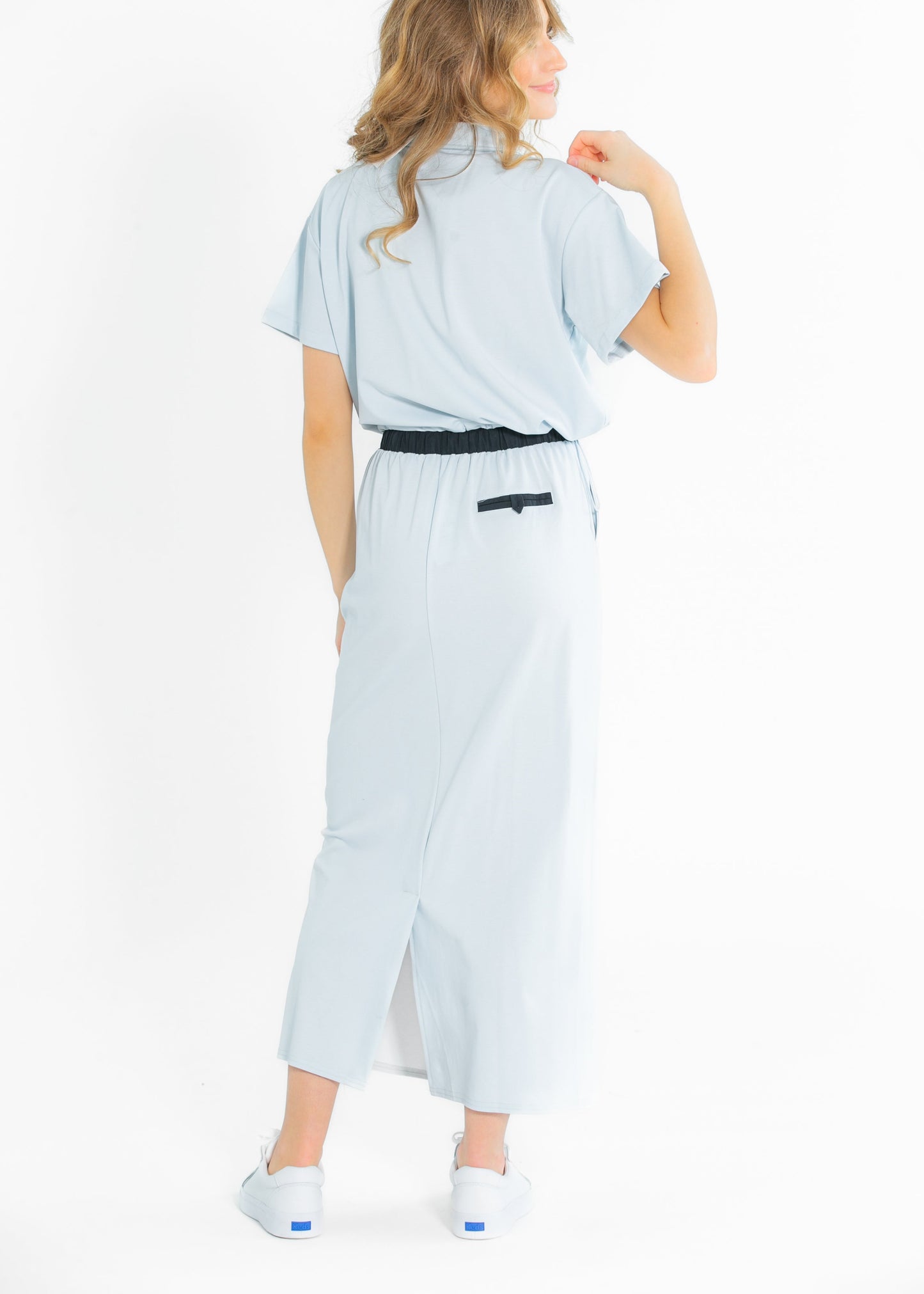 Showed Up Drawstring Midi Skirt - FINAL SALE