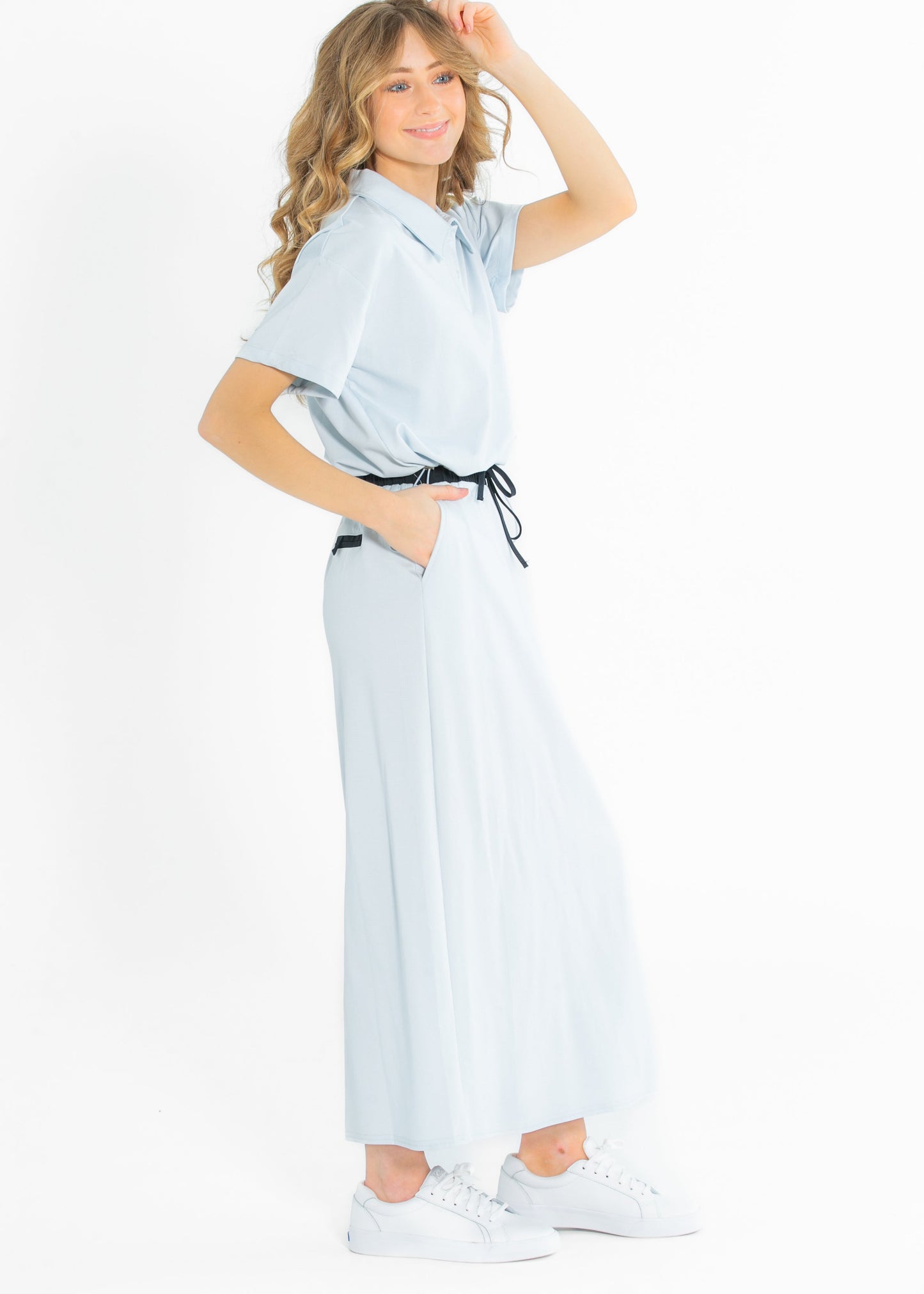 Showed Up Drawstring Midi Skirt - FINAL SALE