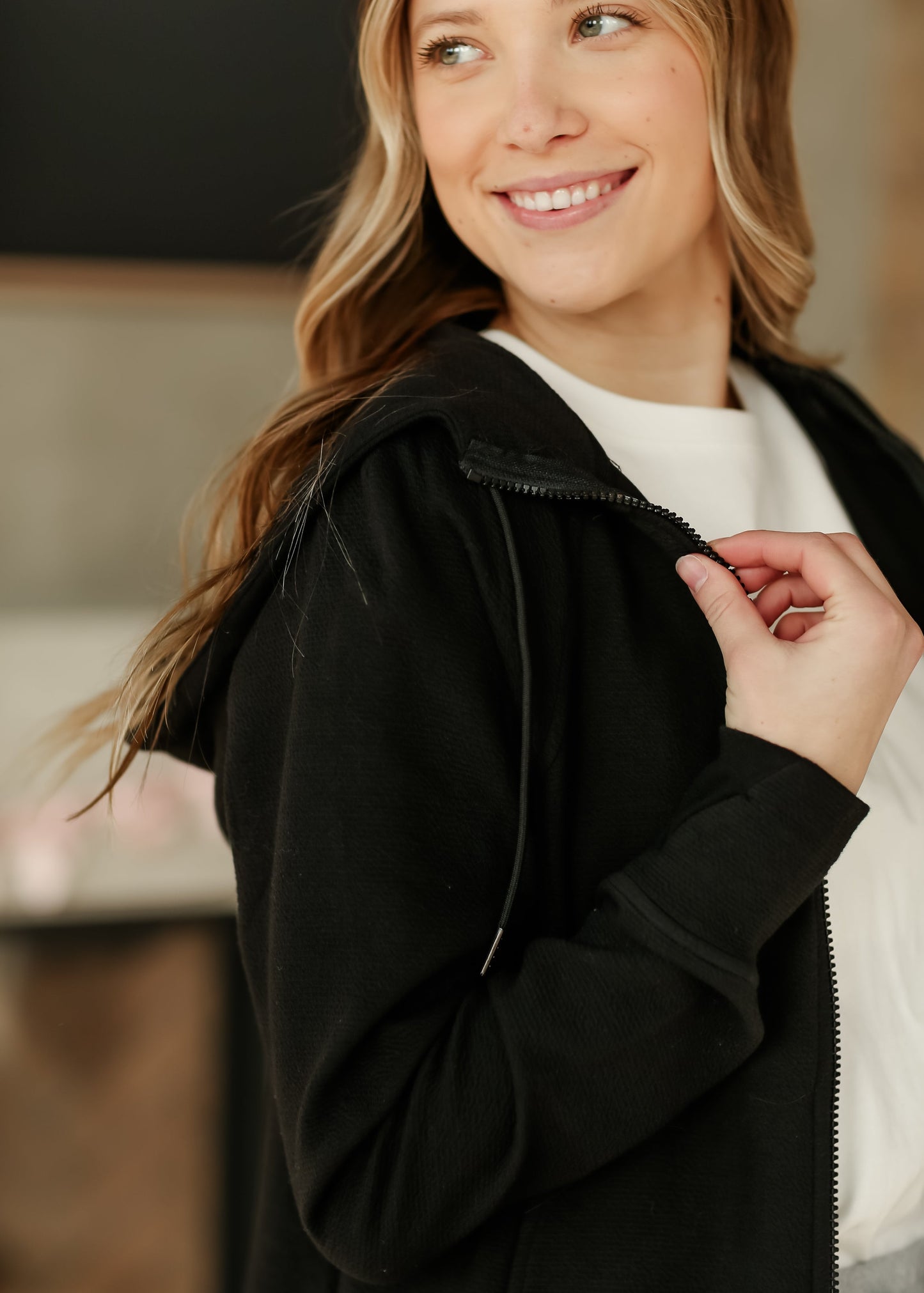 Silvana Full Zip Long Sleeve Hoodie Jacket - FINAL SALE