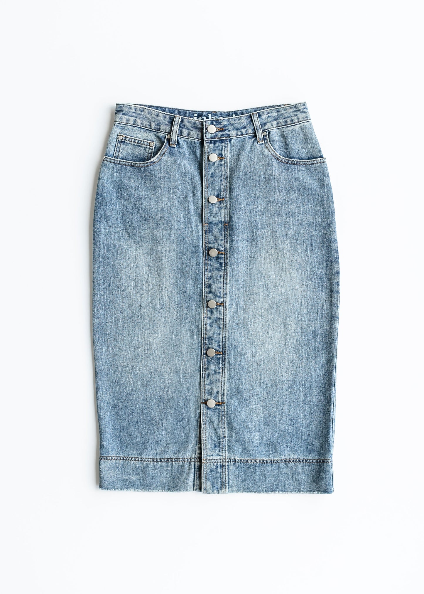 Skylar Button Front Midi Skirt - FINAL SALE