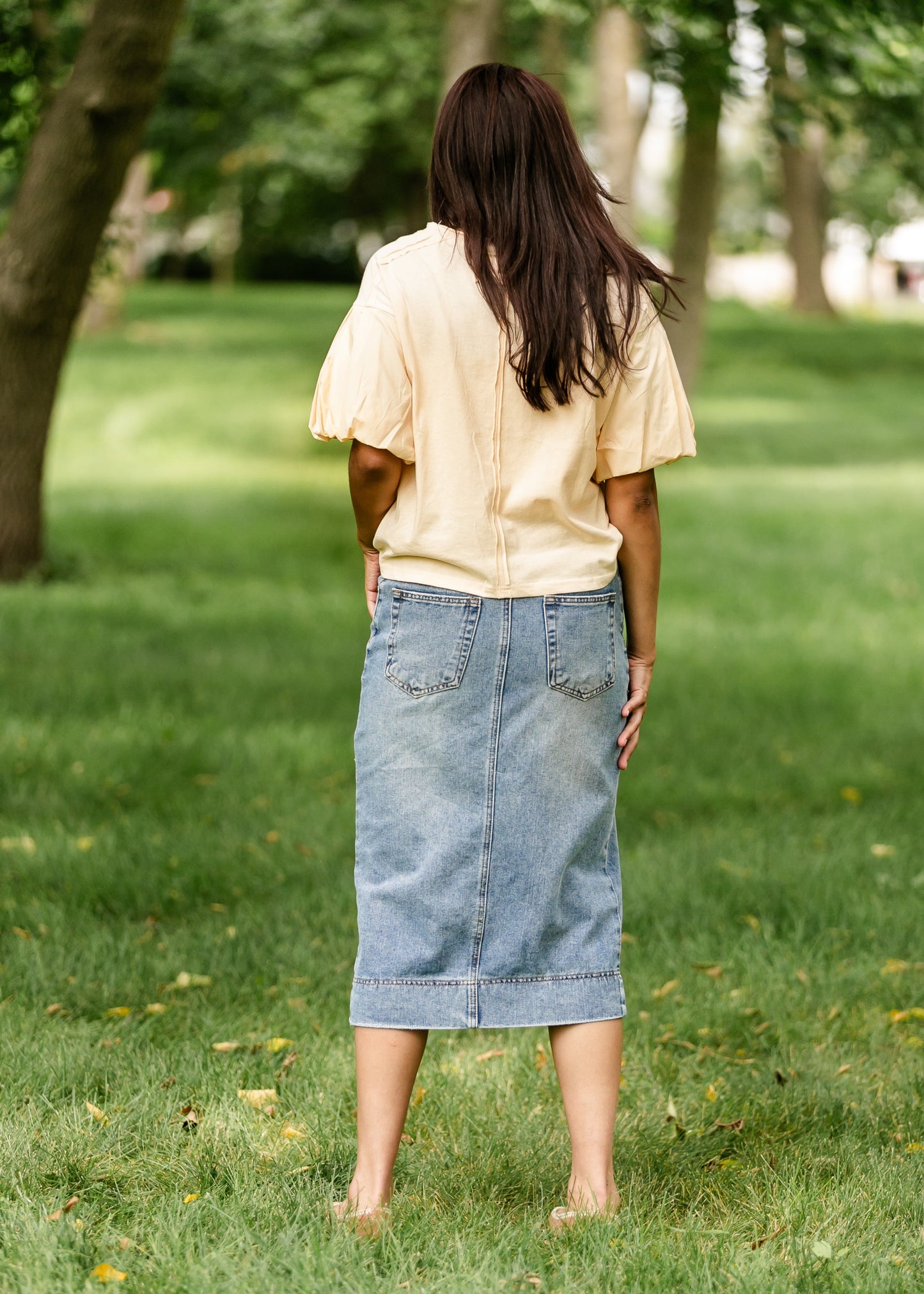 Skylar Button Front Midi Skirt - FINAL SALE