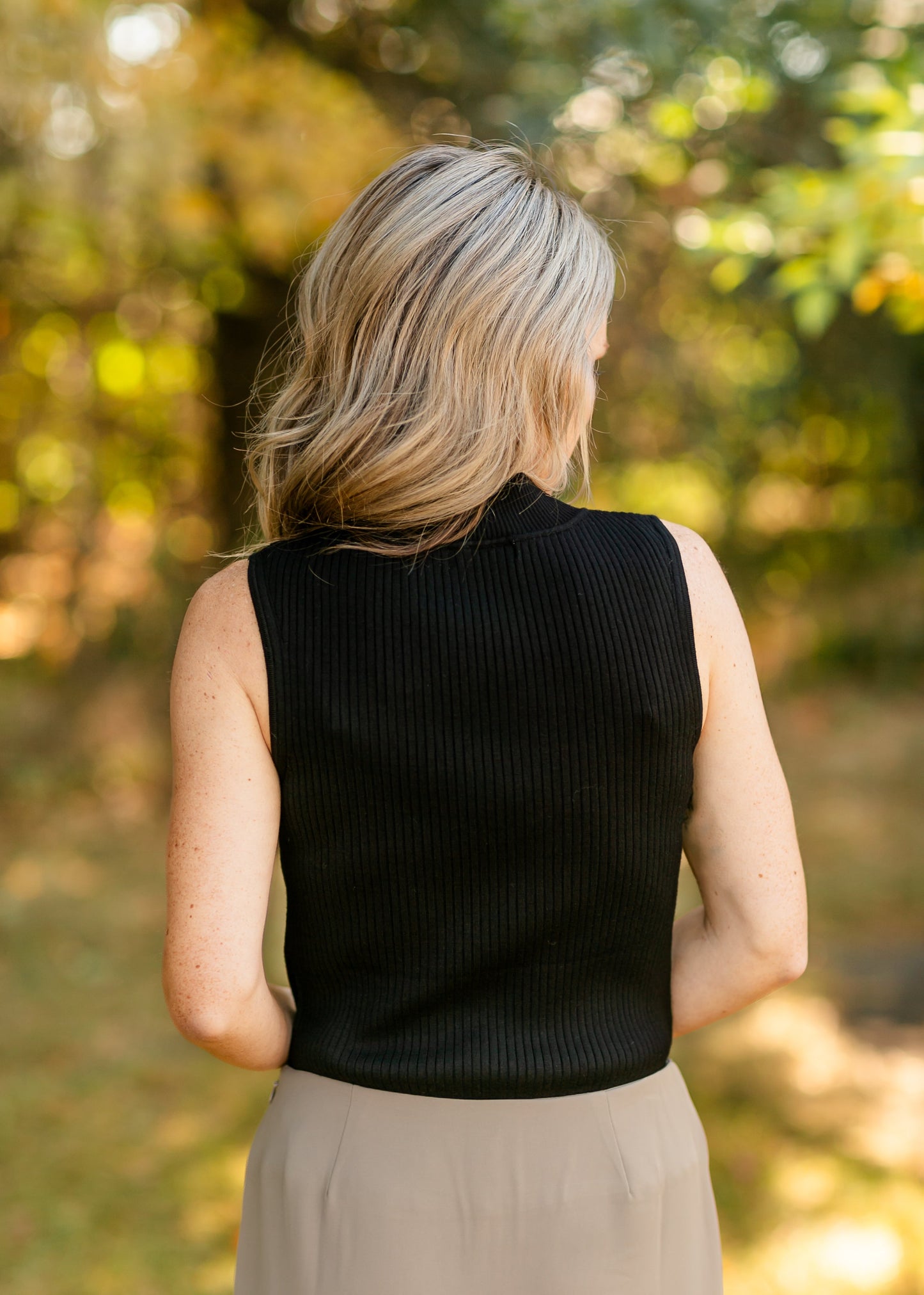 Sleeveless Black Knit Sweater - FINAL SALE