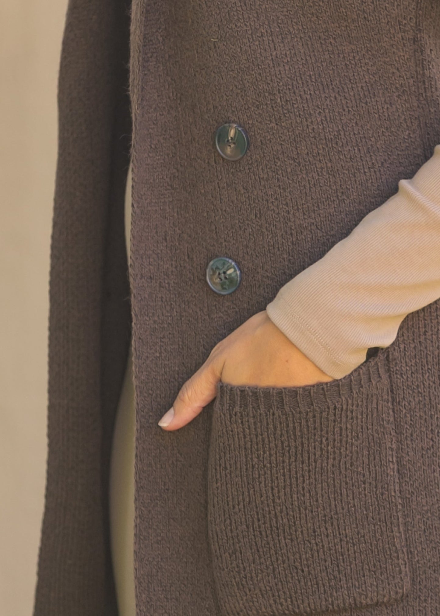 Sleeveless Notched Collar Long Sweater Vest