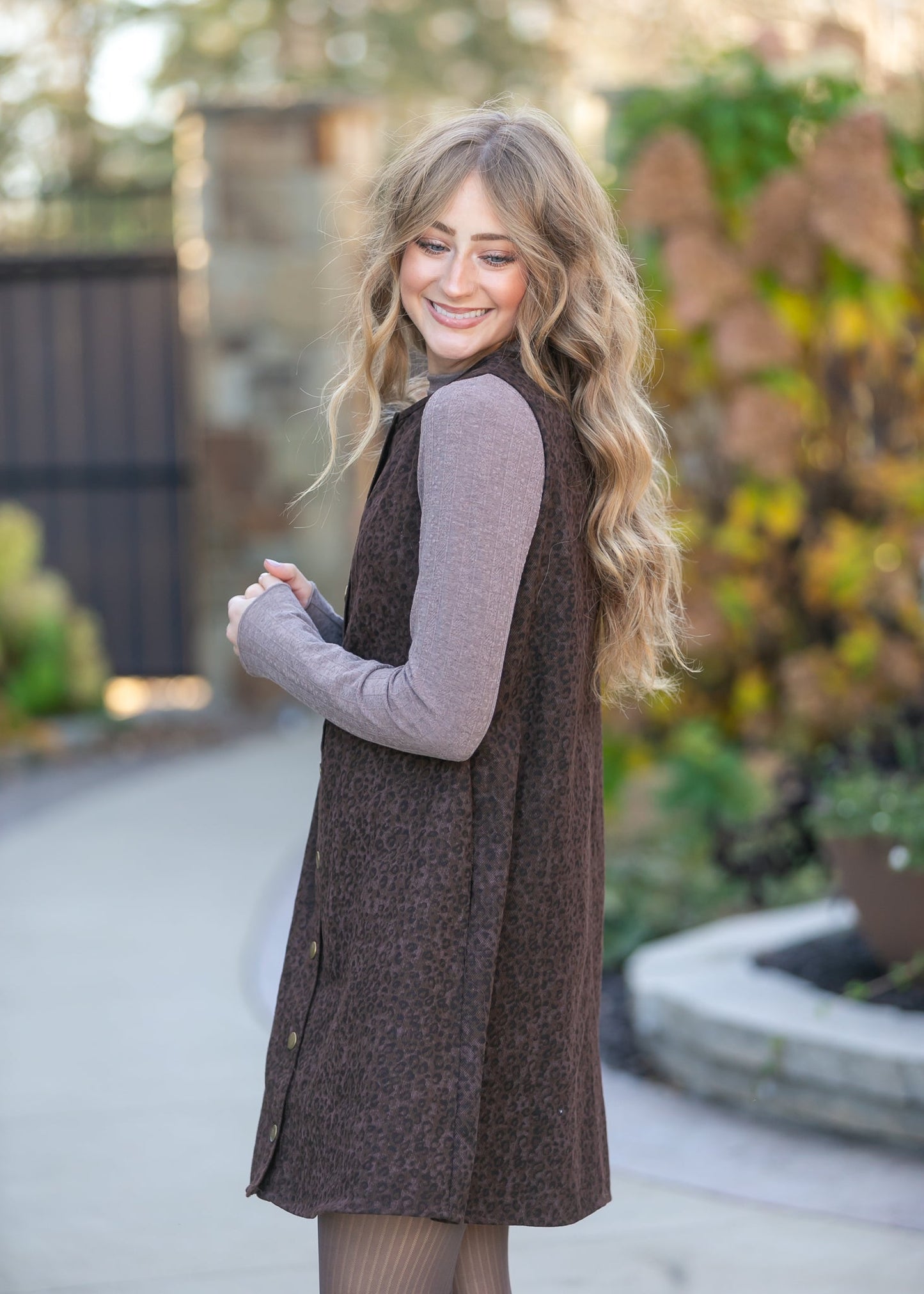 Sleeveless Printed Button Down Midi Dress - FINAL SALE
