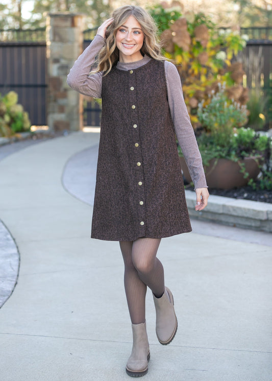 Sleeveless Printed Button Down Midi Dress - FINAL SALE