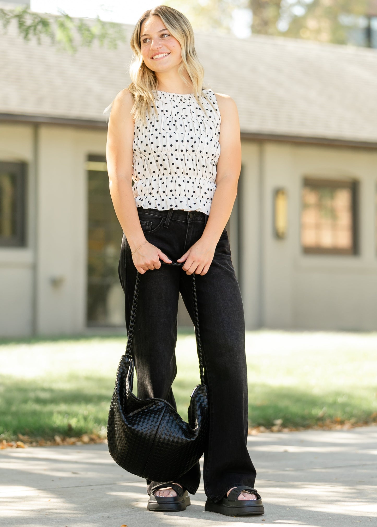 Smocked Polka Dot Tank Top - FINAL SALE