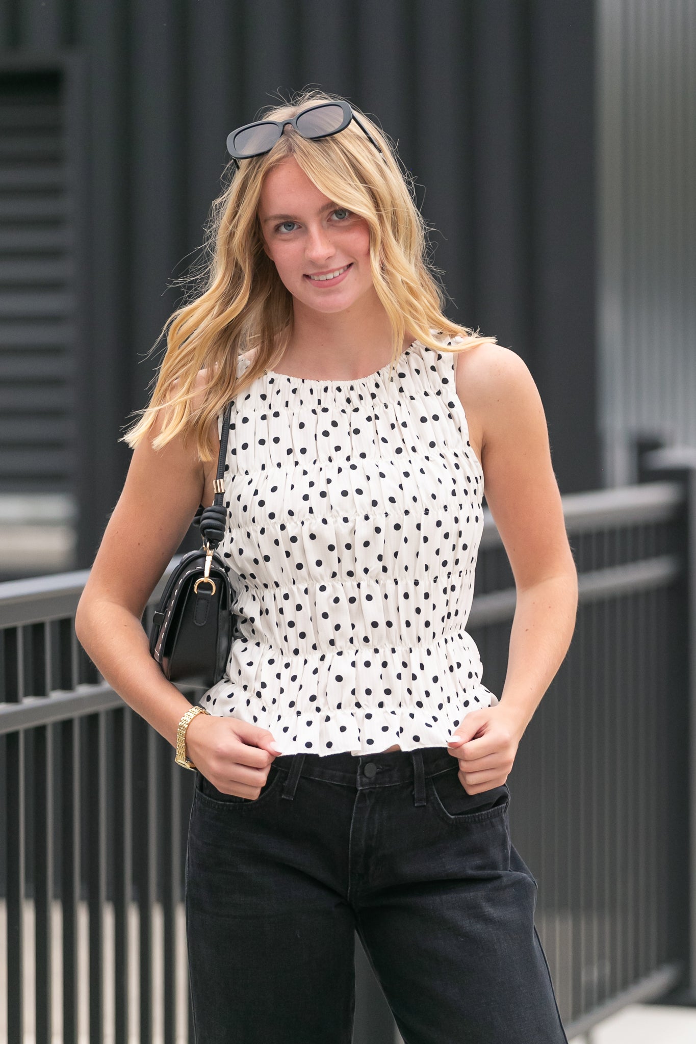 Smocked Polka Dot Tank Top - FINAL SALE