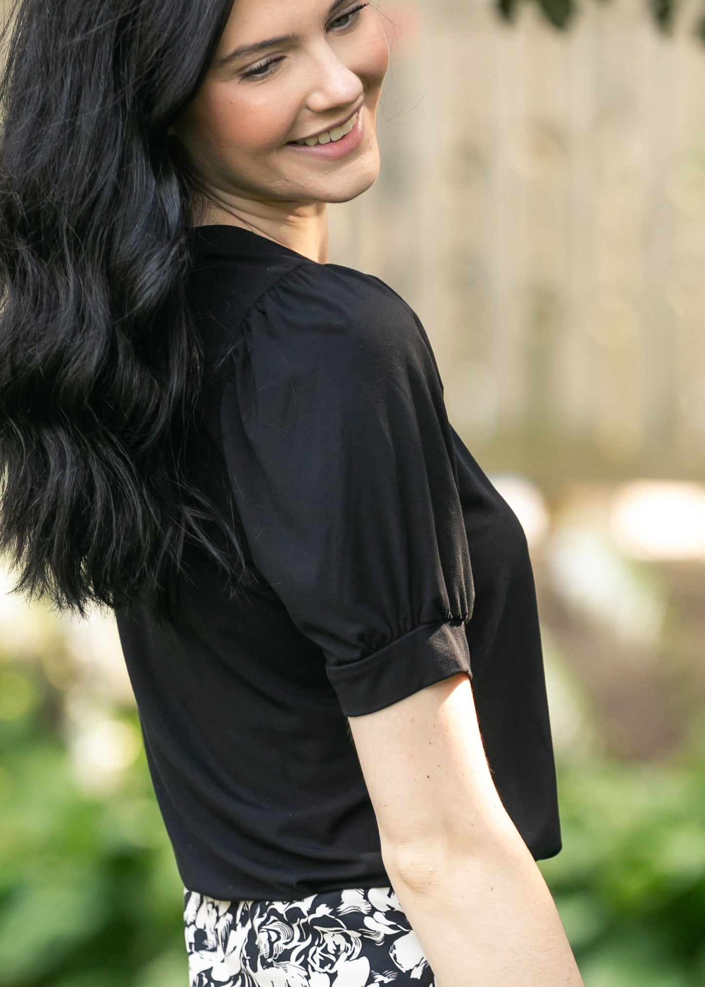 Soft Bamboo Puff Sleeve Top